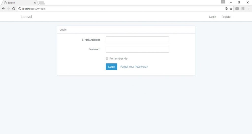 Laravel - Tela de Login